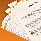 Boomwhackers Tube Sheet Music: Thanksgiving Thank You Song