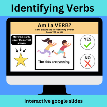 Preview of Boost Language Skills with this Fun Identifying Verbs Drag and Drop Activity!