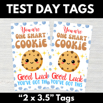 Preview of Boost Student Test Day Confidence Gift Fun & Encouraging Test Day Cookie Tags