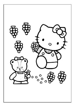 Hello Kitty Coloring Pages Preschool | Kindergarten | First Grade