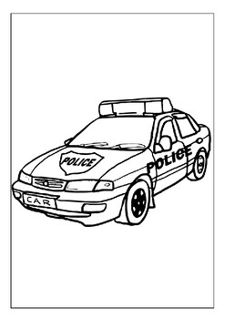 Boost Your Child's Creativity with Our Printable Police Cars Coloring ...