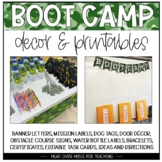 Boot Camp Decor Set With Editable Task Cards