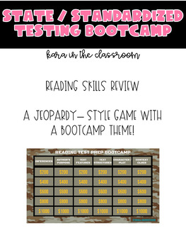 Preview of Boot Camp READING SKILLS GAME, State/Standardized Testing / End of Year Review