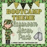 Boot Camp Theme Classroom Decor Pack {with glitter!} *EDITABLE*