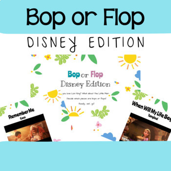 Preview of Bop or Flop Music Game with Disney Hits