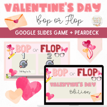 Preview of Bop or Flop Pear Deck Valentine's Day February Edition: Music Listening Game 