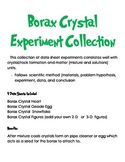 Borax Crystal Experiment Data Sheet Collection