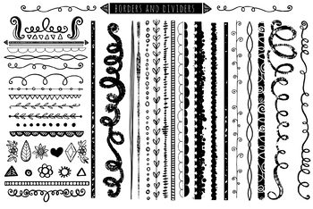 200+ Border ClipArt Images, Corners, Page dividers, Square Borders ...