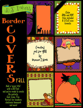 Preview of Fall Border Covers - 6 full page project covers for Autumn by DJ Inkers