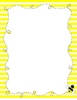 border paper yellow doodle bee design by mrs doring tpt border paper yellow doodle bee design