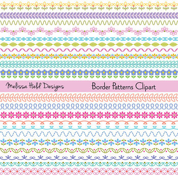 Decorative Border Patterns Clipart by Scrapster by Melissa Held Designs