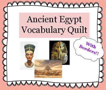 Preview of Bordered Ancient Egypt Vocabulary Quilt