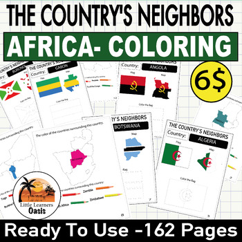 Preview of Bordering Adventures: Explore Your Country's Neighbors! Worksheet Africa 3-7 G