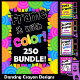 Clip Art Borders - 250 Colorful Frames BUNDLE