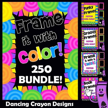 Preview of Clip Art Borders - 250 Colorful Frames BUNDLE