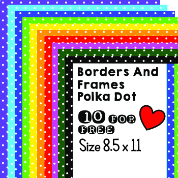 Preview of Borders And Frames Polka Dot