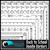 Back to School Doodle Borders Clip Art