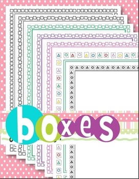 Preview of Borders (Boxes & Math Shapes)
