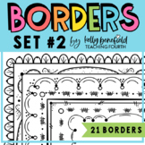 Borders: Doodle Borders Set 2 {Clipart by Kelly Benefield}