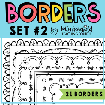 Preview of Borders Doodle Borders Set 2 {Clipart by Kelly Benefield}