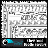 Christmas Doodle Borders Clip Art