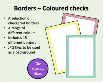 checkered borders clip art
