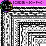Borders Clipart MEGA Pack {Doodle Border Clipart}