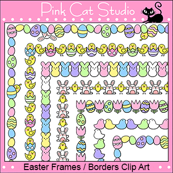 Preview of Easter Clip Art - Page Borders & Frames