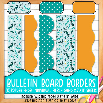 Borders For Bulletin Boards & Doors | 5 Cuts + Blanks, Seamless ...