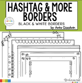 Borders Hashtag and More Black and White