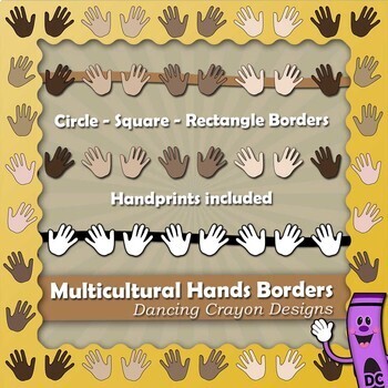 handprint border clip art