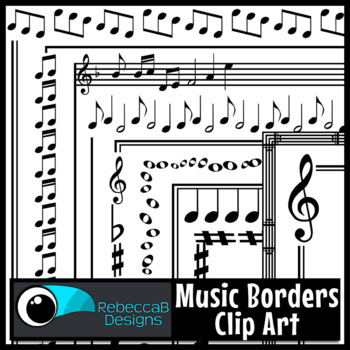 Preview of Music Borders Clip Art