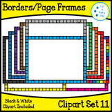 Borders/Page Frames Clipart Set 11 (sized 8.5 x 11)