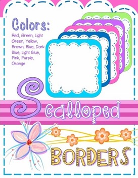 Preview of Borders:  Scalloped Frames