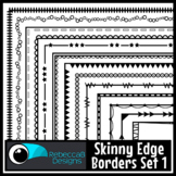 Skinny Edge Borders Clip Art Set 1