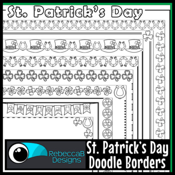 Preview of St. Patrick's Day Doodle Borders Clip Art