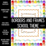 Borders and Frames- School Theme- Transparent and White Ba