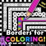 Borders for Coloring | 100 Black and White Borders and Fra