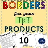 Borders for TPT Products - Black and White - Thin