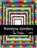 Borders/frames "Rainbow" set1