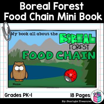 Preview of Boreal Forest Food Chain Mini Book for Early Readers - Food Chains