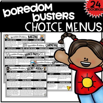Preview of Boredom Busters Choice Boards Early Finishers Fast Finishers Activities