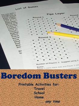Preview of Boredom Busters Printable Activities for all Ages