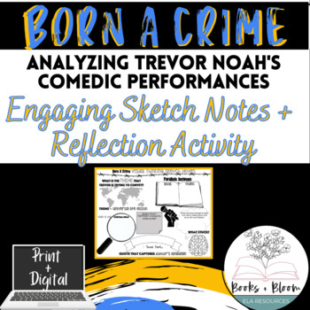 Preview of Born A Crime: Analyzing Trevor Noah's Comedic Videos with Sketch Notes Activity