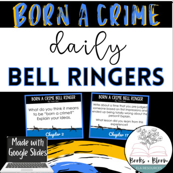 Preview of Born A Crime Daily Editable Bell Ringers - Made with Google Slides