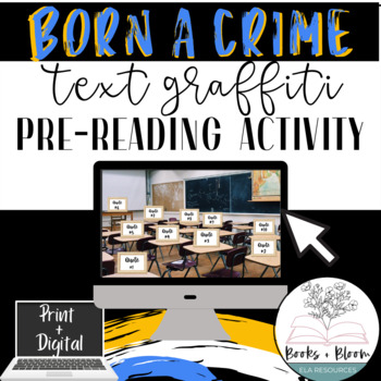 Preview of Born A Crime Engaging Text Graffiti Pre-Reading Activity - Distance Learning