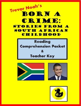Preview of Born a Crime Reading Comprehension Questions & Teacher Key
