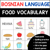 Food Vocabulary in Bosnian Worksheets for Beginners