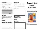 Boss of the Plains Vocabulary Fold-able