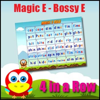 Preview of Bossy E Rule - Magic E Rule Phonics Game - Printable + Video Game
